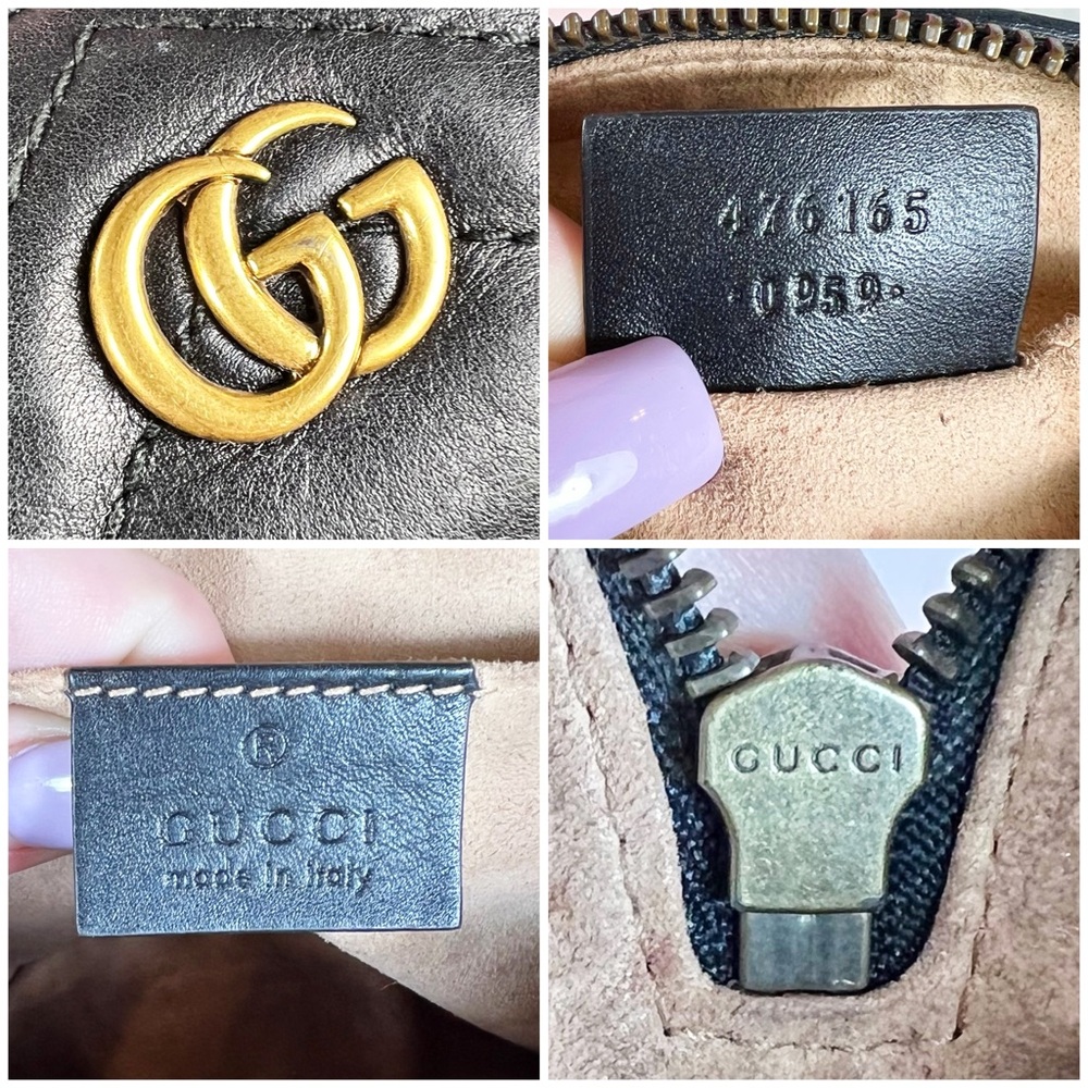 Gucci Calfskin Matelasse GG Marmont Cosmetic Case - Picture 7 of 9